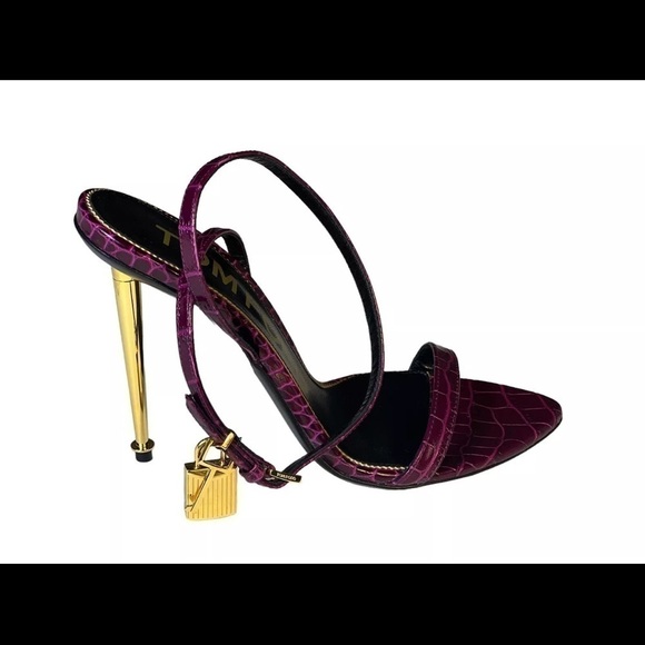 Tom Ford Burgundy and Gold Heels - Picture 12 of 16